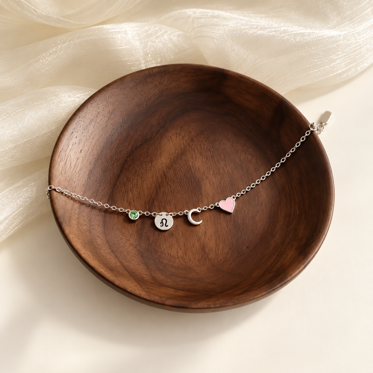 Initialen Armband mit Anhängern