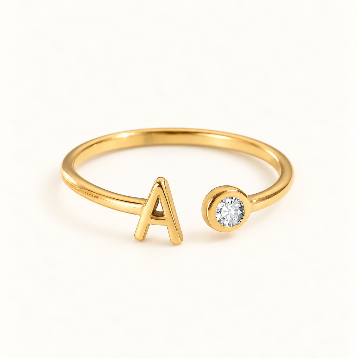 Initial Ring mit Geburtsstein