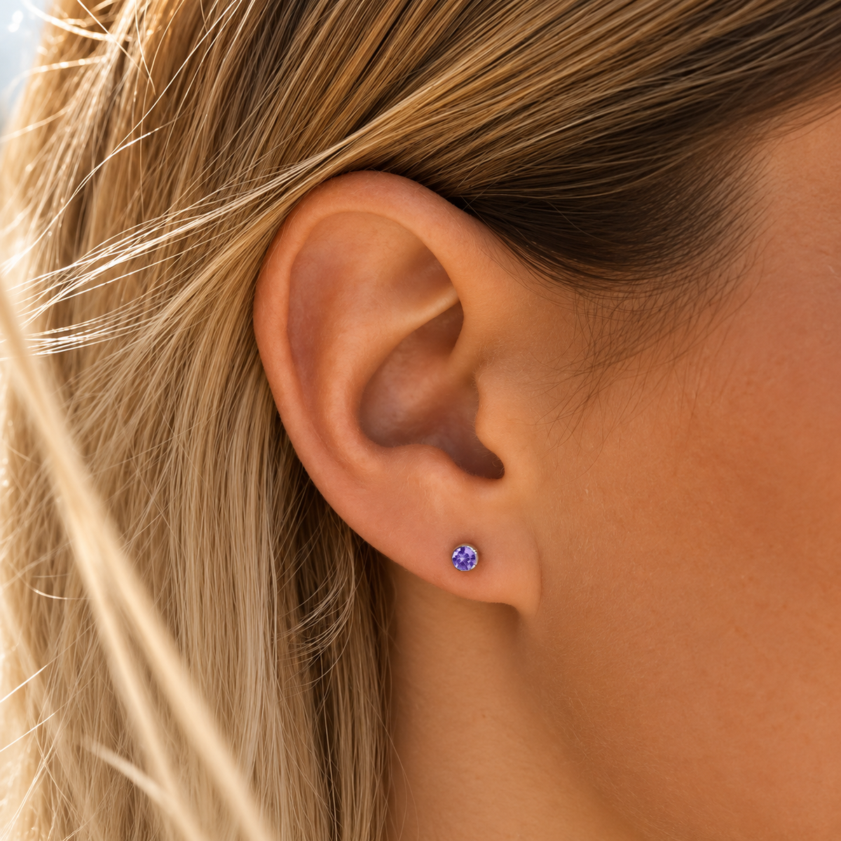 Birthstone stud earrings