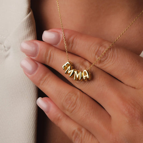 Bubble Initialen Halskette