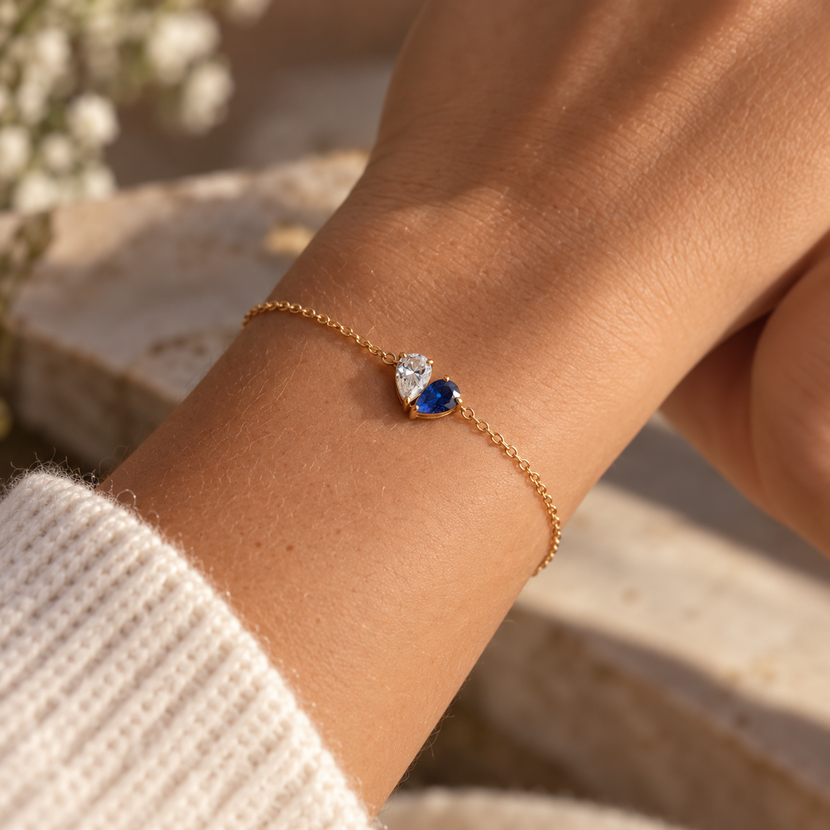 Birthstone Heart Bracelet
