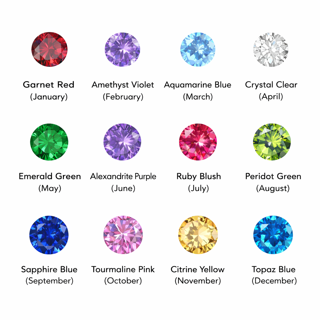 Initial Bracelet with Birthstones