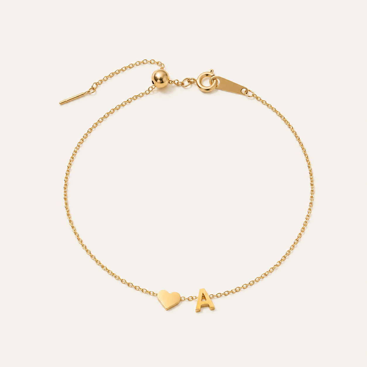 Initial Armband mit Herz