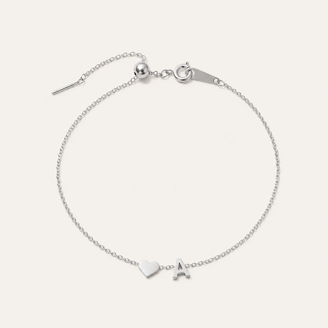 Initial Armband mit Herz
