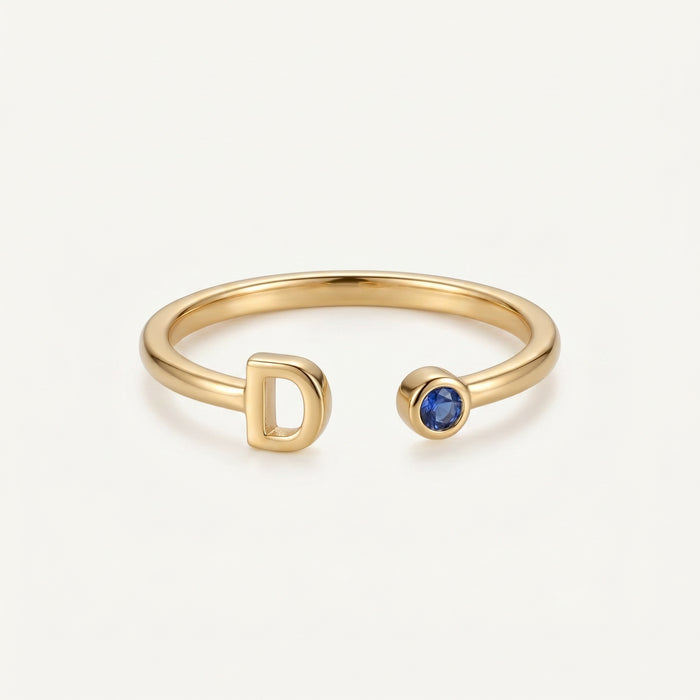 Initiale Ring mit Geburtsstein