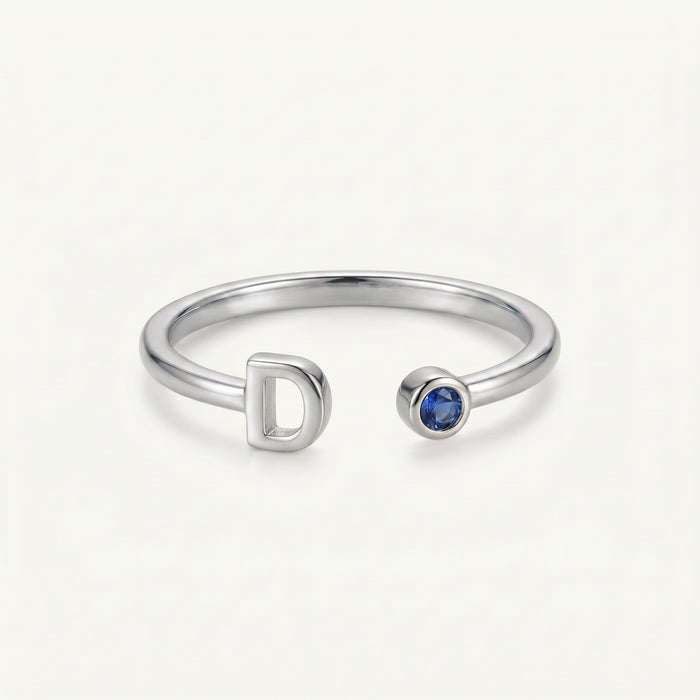 Initiale Ring mit Geburtsstein