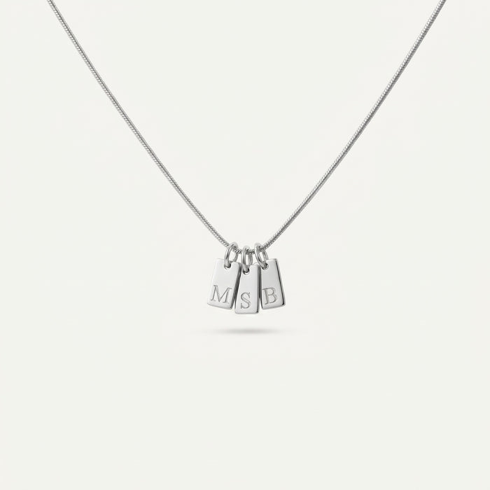 Initialen Plättchen Halskette