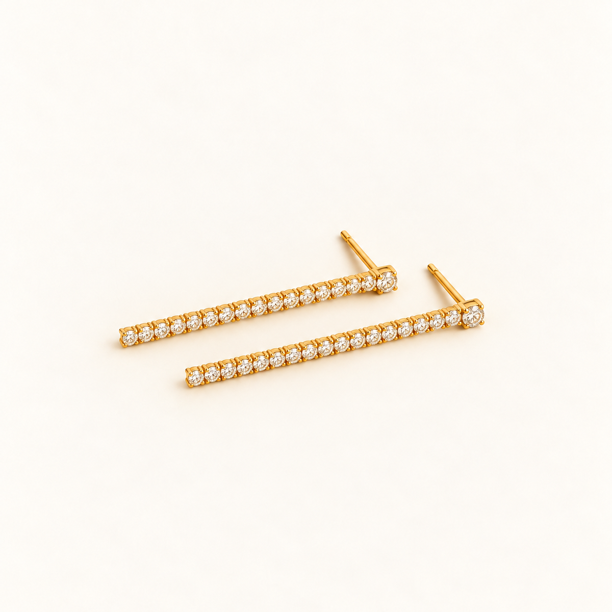 Cubic Zirconia Ear Climber Earrings