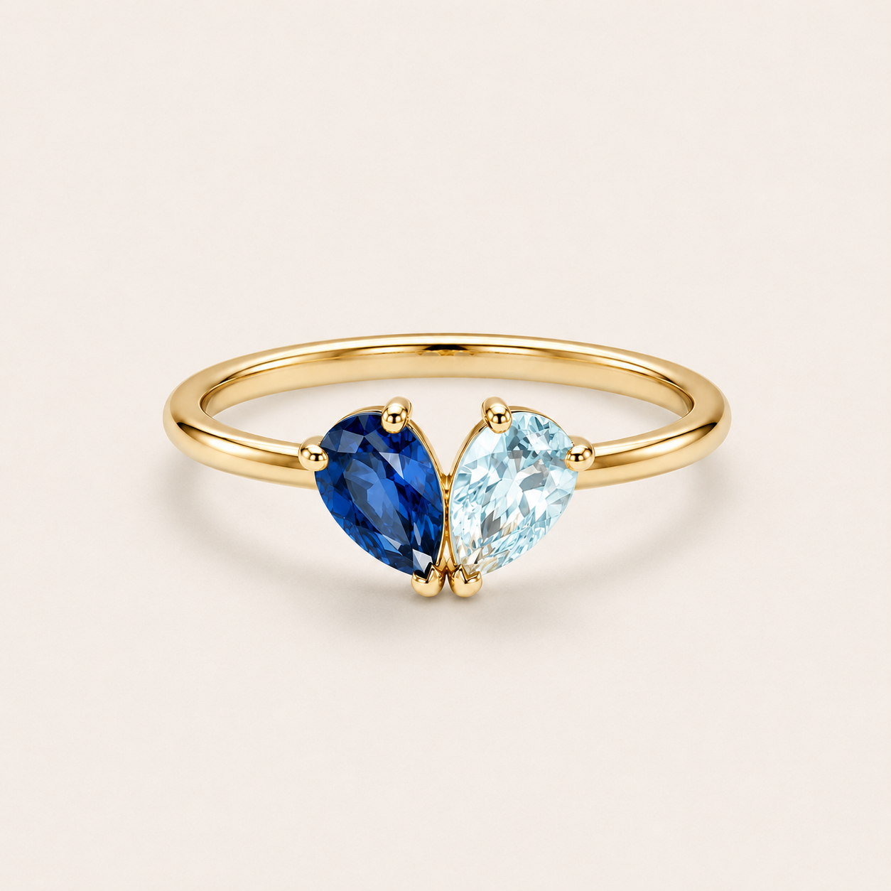 Two Birthstones Ring
