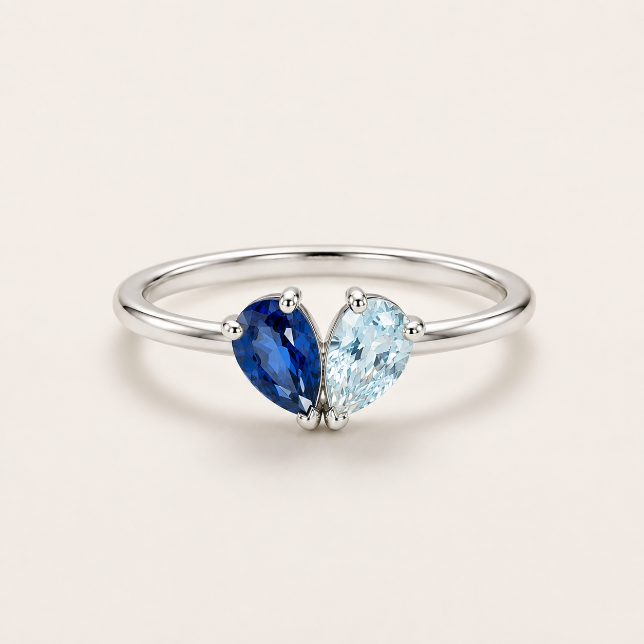 Two Birthstones Ring