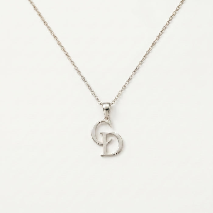 Zwei Initialen Halskette